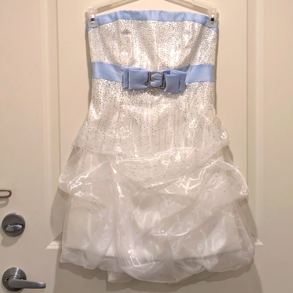 3/$30 Y2K Jessica McClintock Gunne Sax 5 Iridescent Sparkly Mini Dress
